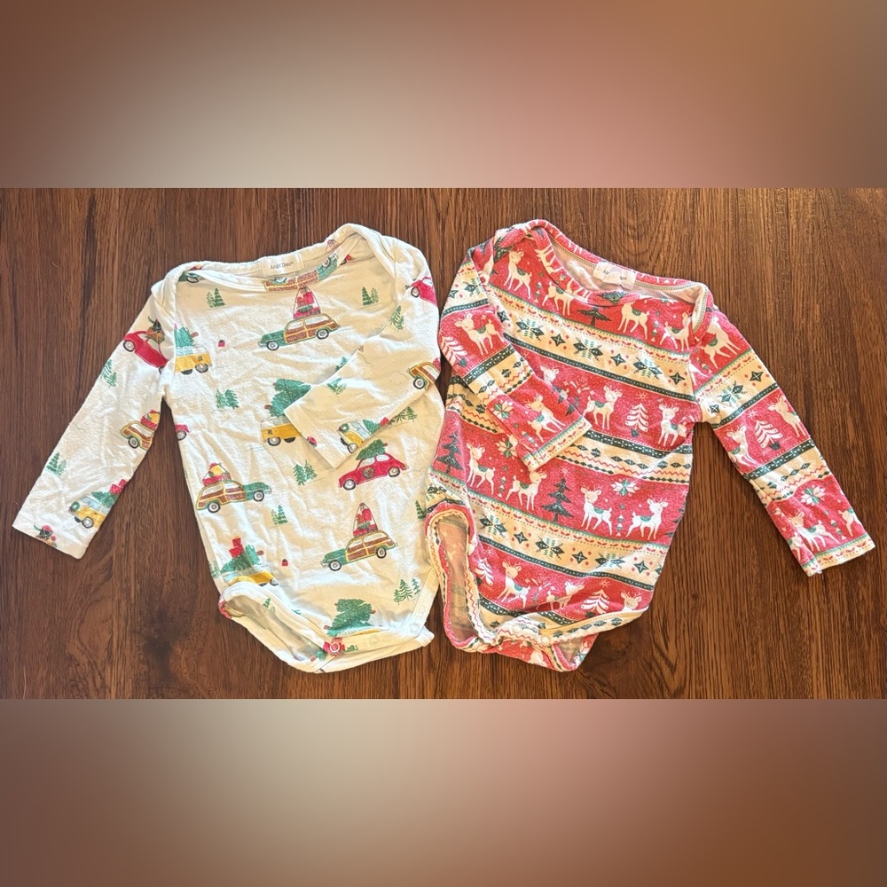 Set of two Bamboo Christmas Onesies 🎄